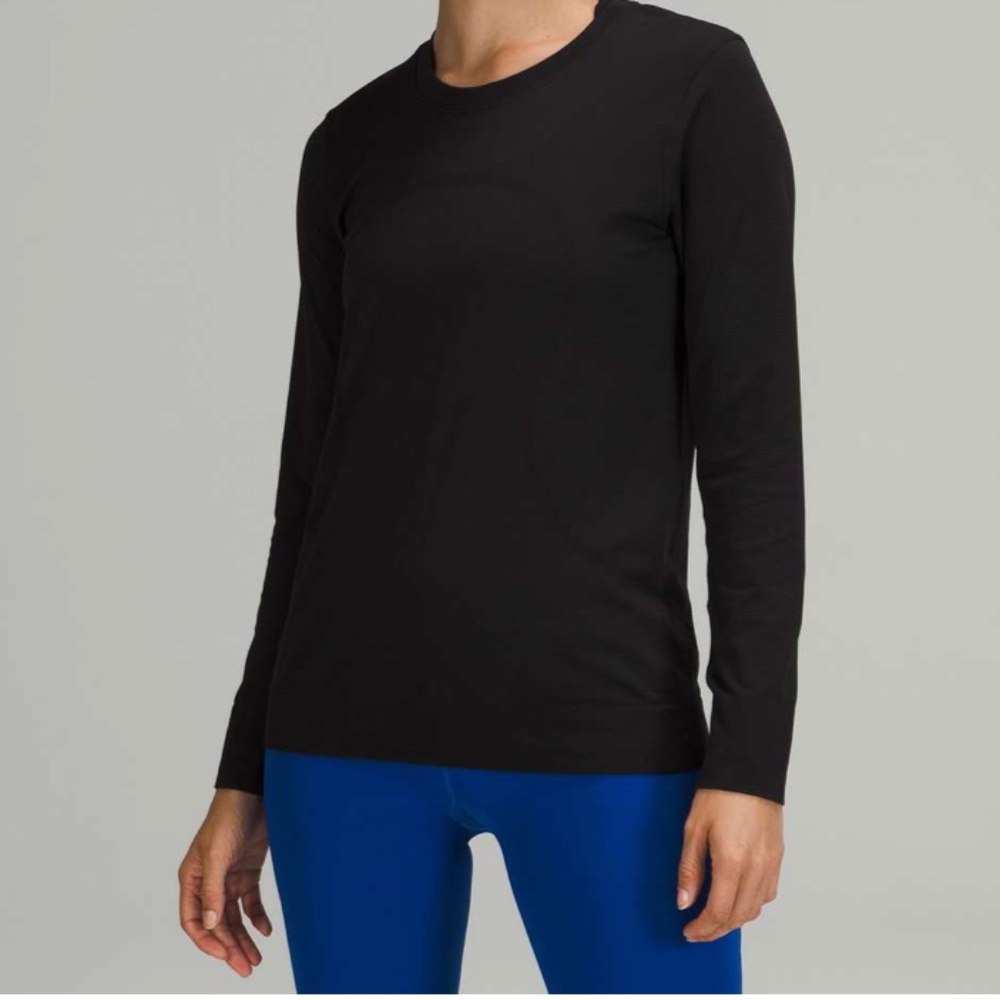 NWT Lululemon Swiftly Relaxed Long Sleeve Shirt Black Size 8